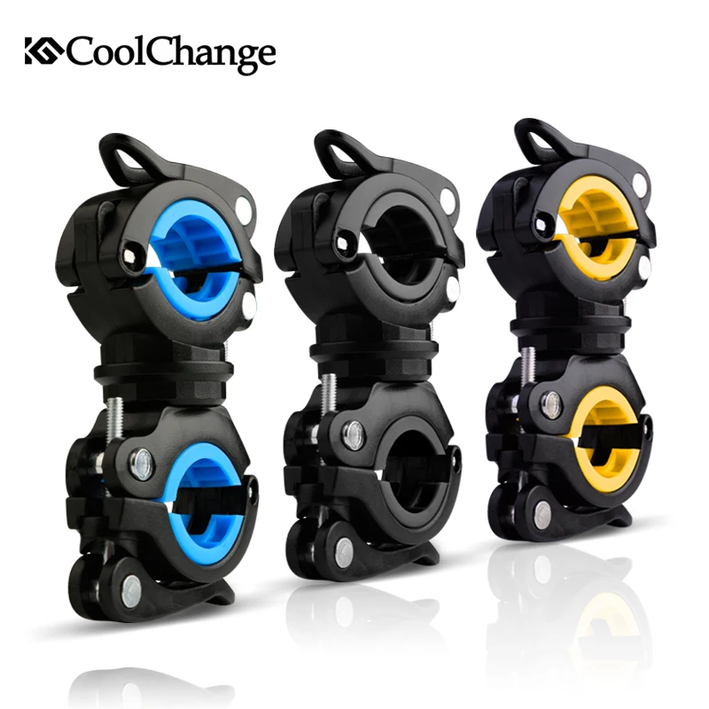 Cheap Coolchange 360 Rotating Cycling Bike Light Holder MTB Front Handlebar Bracket Flashlight Lamp Pump Holder Bicycle Accessories 3