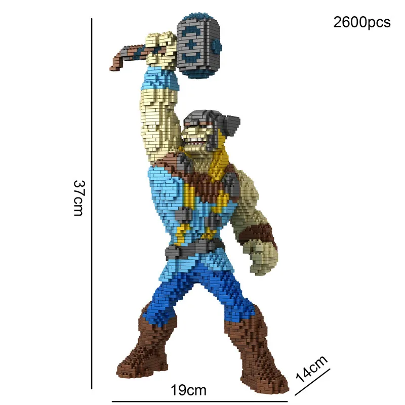 Big Size Super Hero Thor Spiderman Micro Building Blocks Toys Funny Kids DIY Movie Cartoon Spider Man Figures Educational Toys (7)