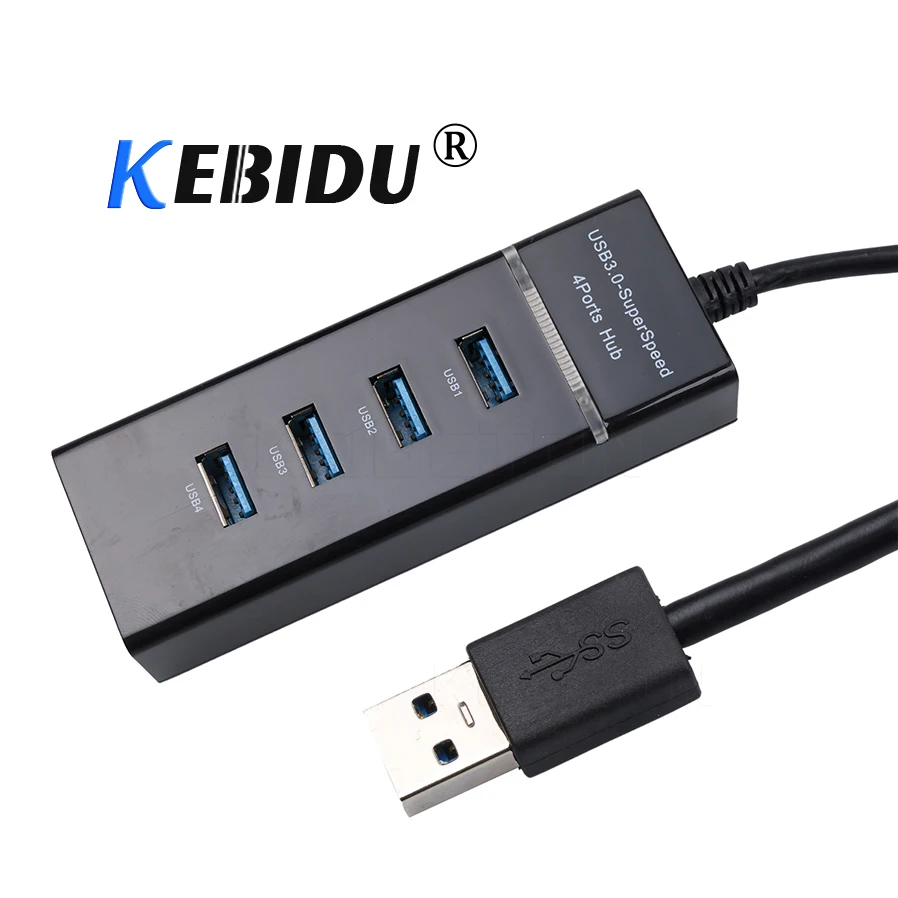 Kebidu новый 4-портовый USB концентратор Мульти сплиттер мини 3 0 адаптер 5 Гбит/с