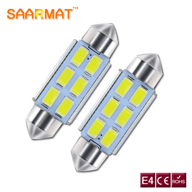 2 шт. C5W Festoon 36mm светодиодные лампы номерного знака 12 в белого и синего цвета для