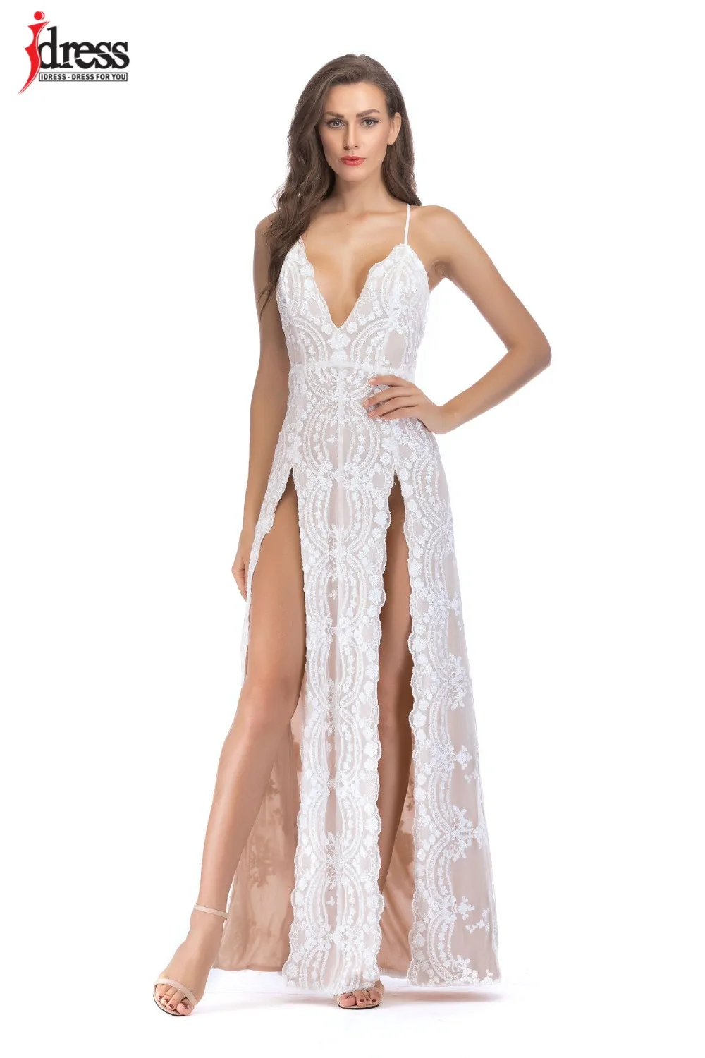 IDress New Vestidos De Festa Curto E Elegante Bandage Jurk 2018 Red Gold Black Sequined Dresses Long Maxi Bodycon Party Dresses (6)