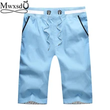 Mwxsd повседневные летние мужские s х/б мужские шорты мужские однотонные эластичные шорты мужские пляжные мягкие дышащие шорты masculino