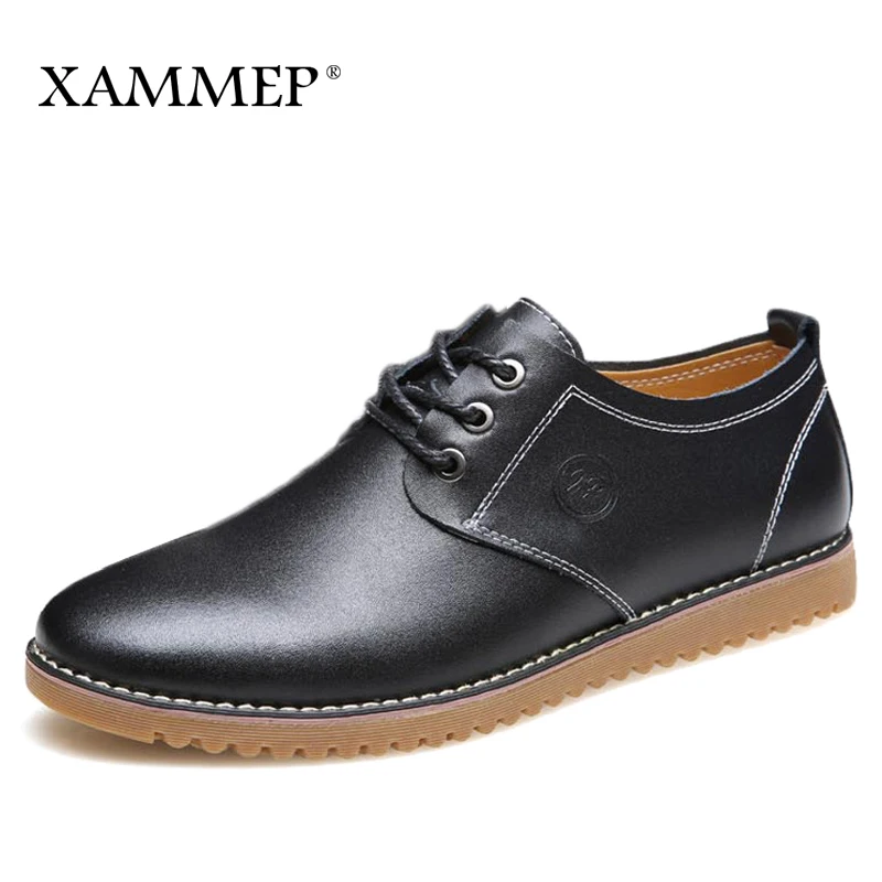 

Men Casual Shoes Brand Men Shoes Men Sneakers Men Flats Genuine Split Leather Plus Big Size Slip On Spring Autumn Xammep