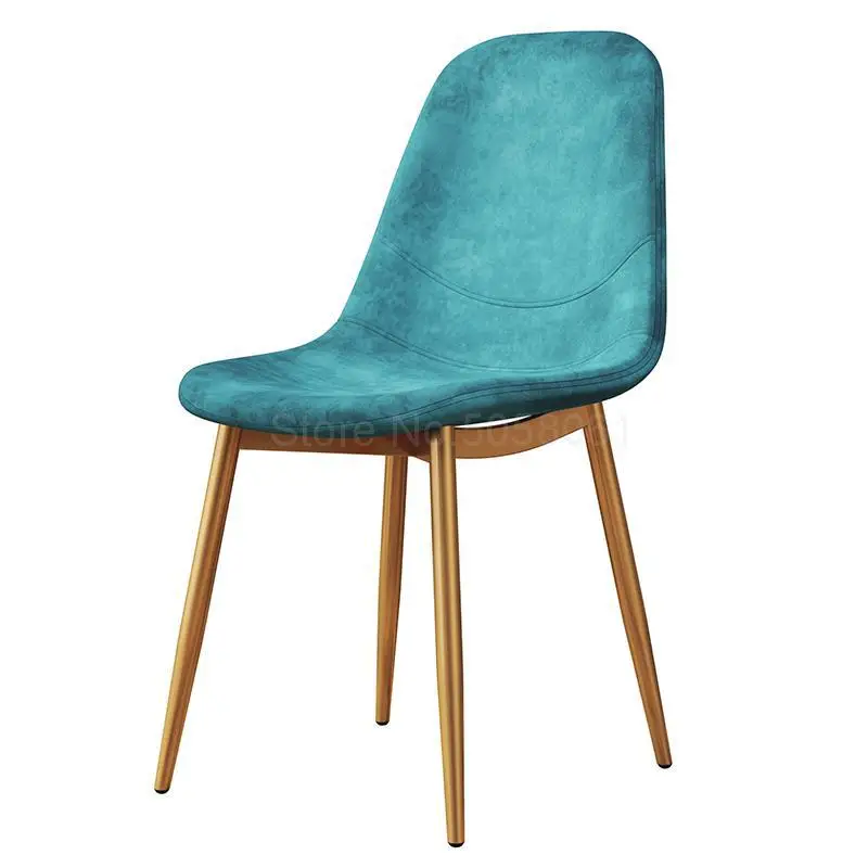 Скандинавское обеденное кресло, современный минималистичный домашний ресторан, кофейный стул для отдыха, фланелевый креативный сетчатый красный стул ins - Color: ml6