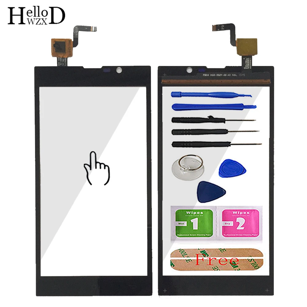 

HelloWZXD For Cubot P11 Touch Screen Glass Tested Front Glass Digitizer Panel Lens Sensor Parts Flex Cable Tools + Adhesive Gift