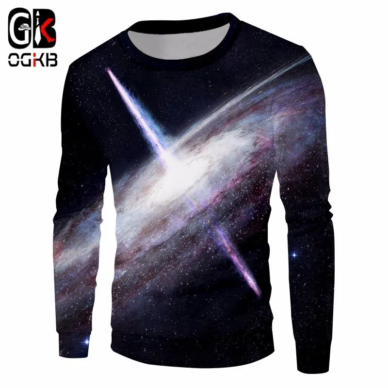 OGKB унисекс хип хоп Crewneck пуловеры для женщин 2018 пара потеет женщин/для мужчин 3D