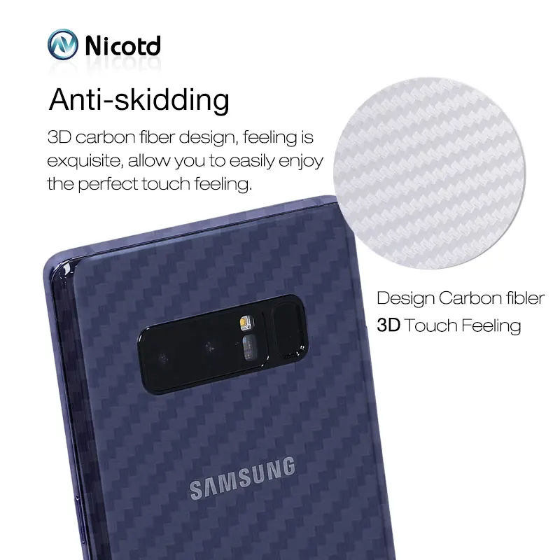 5 шт./лот для Samsung Galaxy Note 8 задняя 3D защитная пленка из углеродного волокна samsung A8 2018