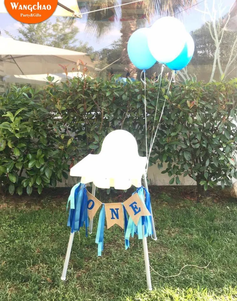 Ribbon Dining Chair Linen Banner One Year Old Party Decoration Happy Birthday Baby Shower Boys Girls Decora Kids Party Supplies Ribbon Dining Chair Linen Banner One Year Old Party Decoration Happy Birthday Baby Shower Boys Girls Decora Kids Party Supplies