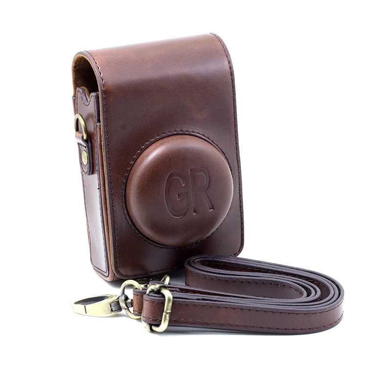 

PU Leather Case Bag w/ Shoulder Strap for Ricoh GR / GR2 / GR II Digital Camera