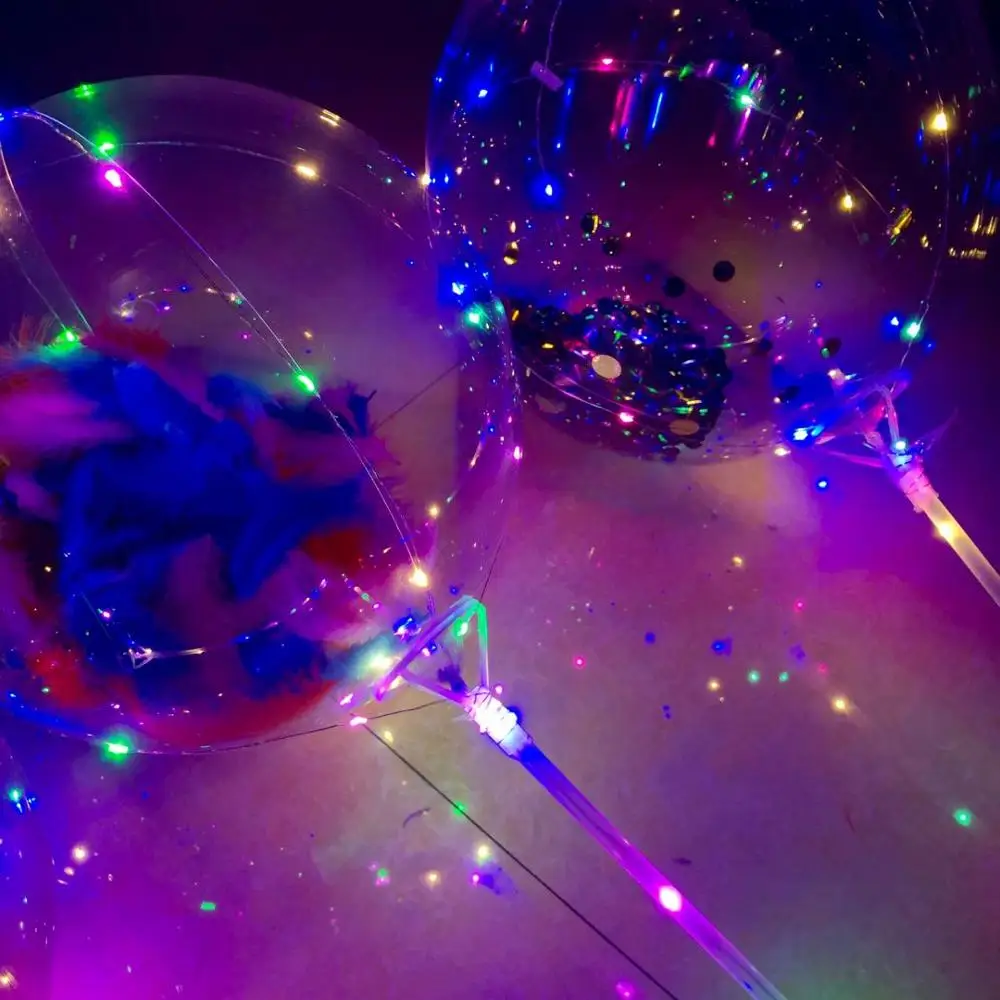 10 шт. пена перо светодиодный воздушный шар гелий &quotКонфетти&quot globos 20 дюймов
