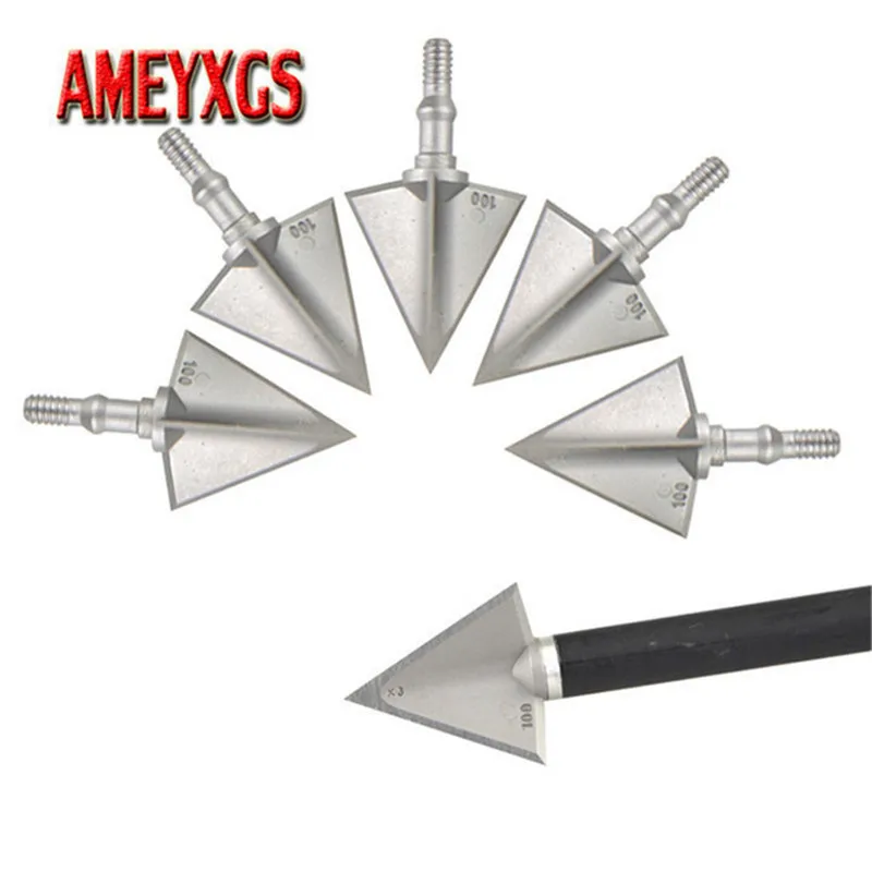 

12/24 шт. стрелы для стрельбы из лука, 3 лезвия, стрелы из нержавеющей стали с зернистой поверхностью 100, Рекурсивный лук, аксессуары для охоты и стрельбы