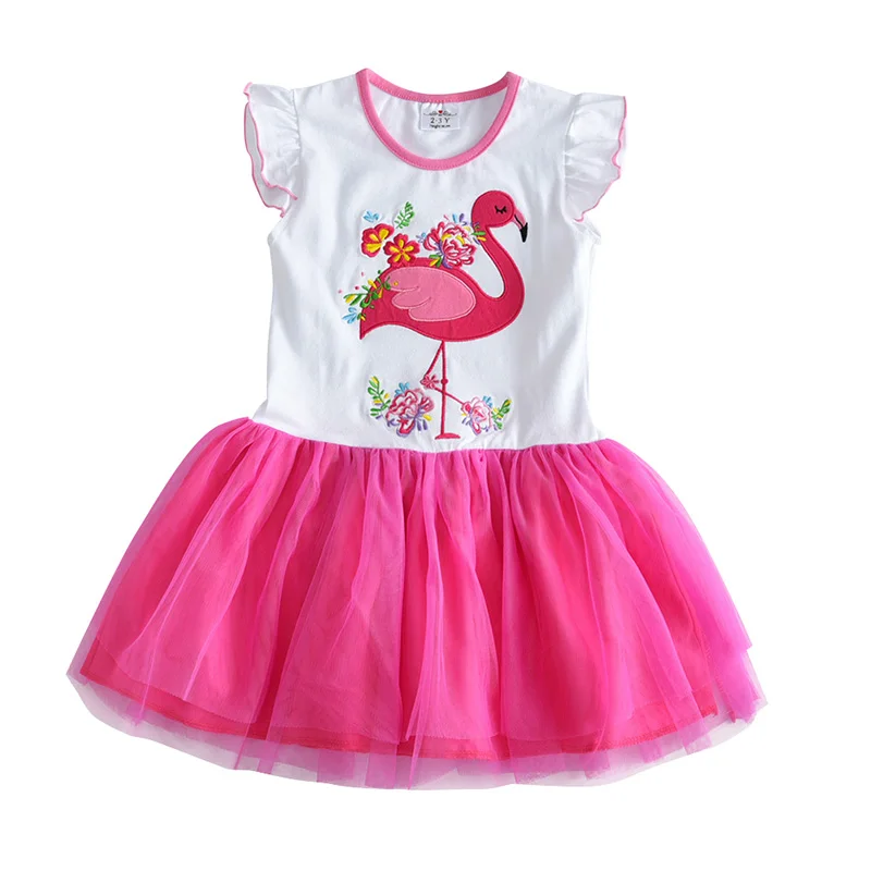 Dxton/летнее платье принцессы платье-пачка для девочек платье с блестками для девочек детская одежда с единорогом детское платье с сердечками для девочек, От 3 до 8 лет