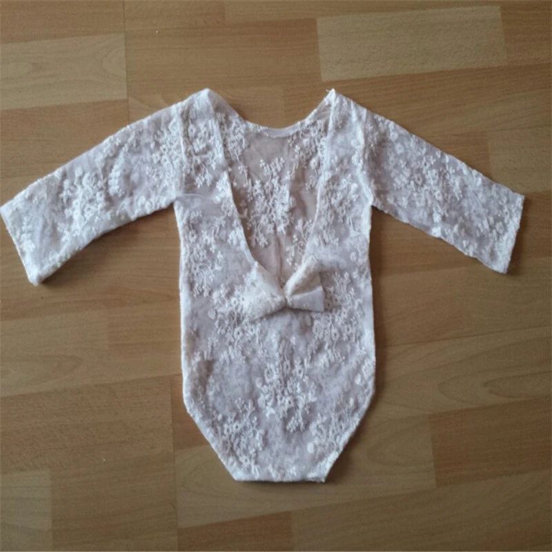 

New Born Photography Props Embroidery Lace Baby Romper Jumpsuit Newborn Photo Shoot Accessories Silk Girl Costumes Infantil