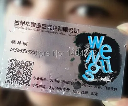 High-grade Transparent Pvc Round Corne Plastic Business Name Printing Card 1000pcs