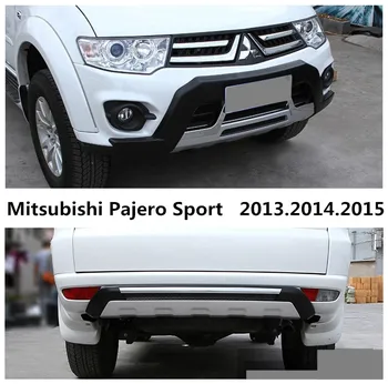 

Car BUMPER GUARD For Mitsubishi Pajero Sport 2013.2014.2015 BUMPER Plate High Quality ABS Front+Rear Auto Accessories