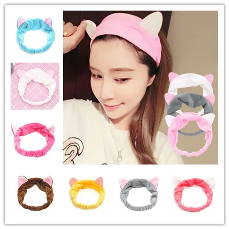 

Cat Ear Female Hair Band Hairband Headdress Band Headwear Face value Trinket Hair Accessories Turban Makeup Tool Lovely Cute