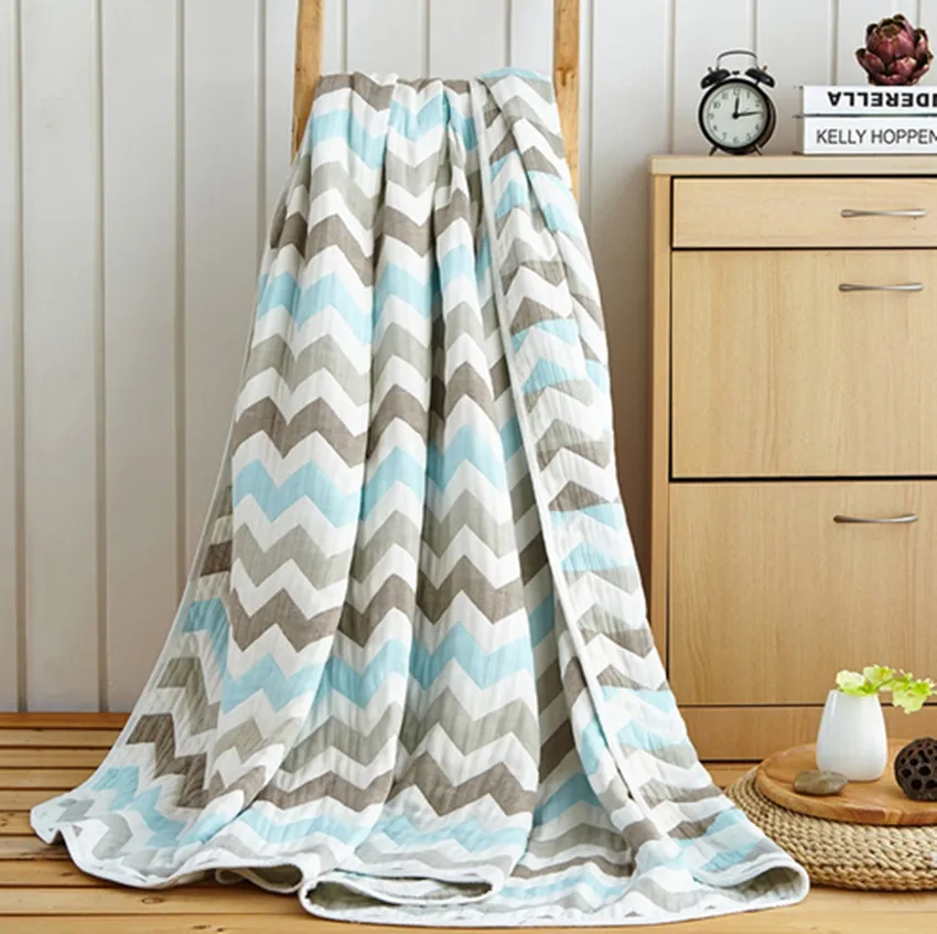 

100% Cotton gauze Towelling Coverlet/Throw Blanket Towel bedspread bedding set quilt sheet sofa blanket on the bed