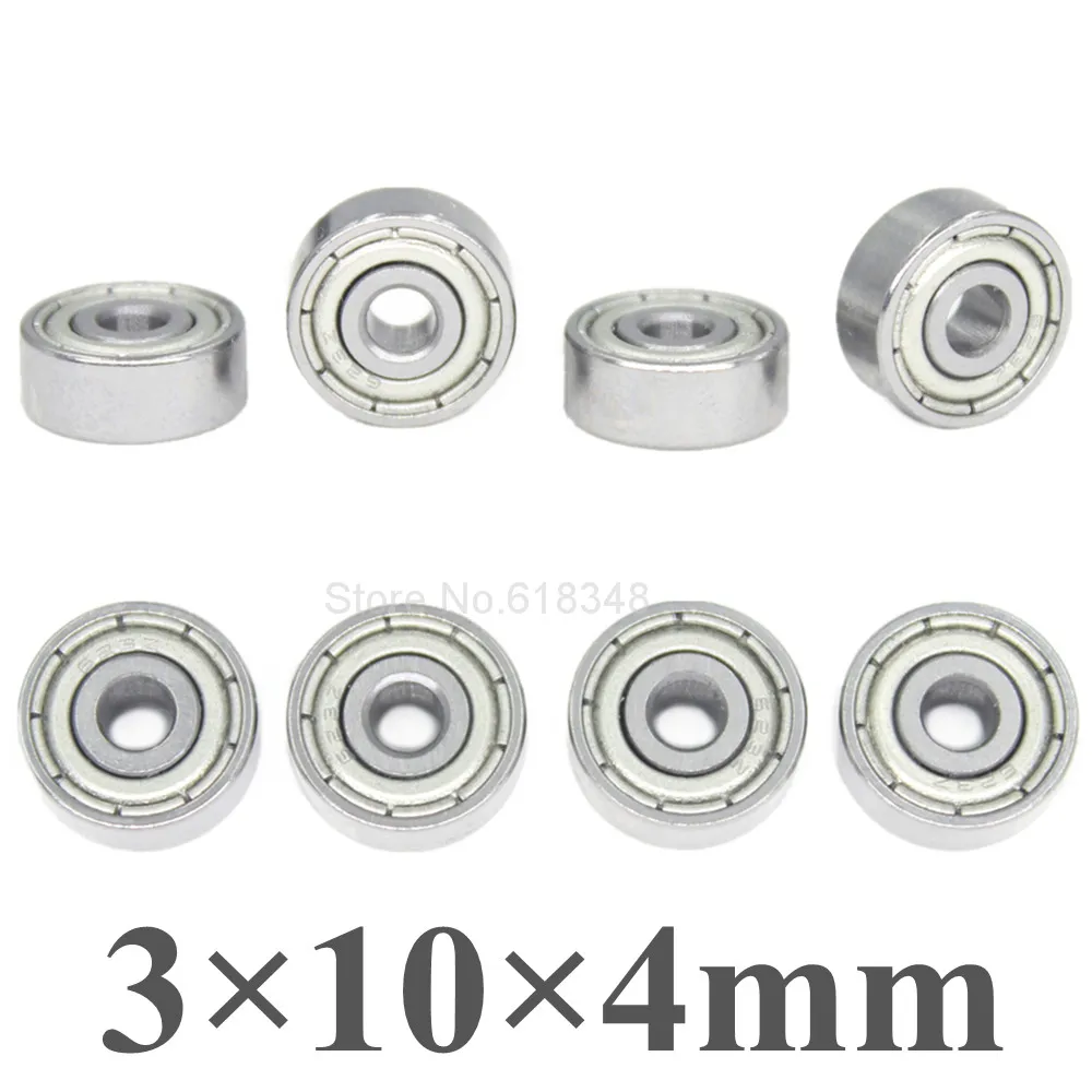 8pcs Universal Miniature Ball Bearings 3x10x4mm Metal Shielded For RC Car Parts