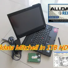 Авто Ремонт Программное обеспечение Alldata 10,53 и Mitchell на demend в 1 ТБ с жестким диском x200t Ноутбук готов к работе DHL