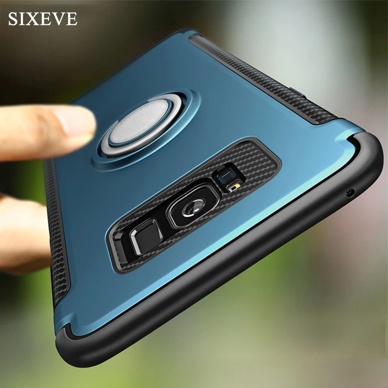 

Sixeve Metal Finger Ring Super shockproof Phone Case For Samsung Galaxy S7 Edge S8 S9 Plus J2 J3 J5 J7 Pro Prime 2017 2016 Cover