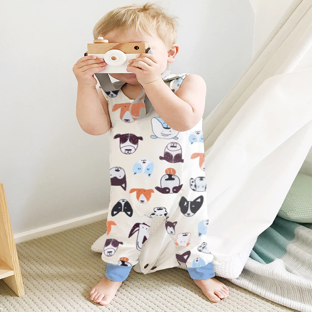 2019 جديد الطفل الوليد الأطفال طفل البيض الملابس أكمام رومبير الاطفال الفتيان الفتيات الليمون طباعة Playsuit الحيوان الحوت بذلة