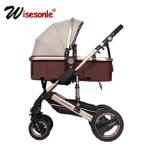 wisesonle baby stroller 2 in 1 stroller lie or damping folding light weight Two-way baby four seasons Russia free shipping
