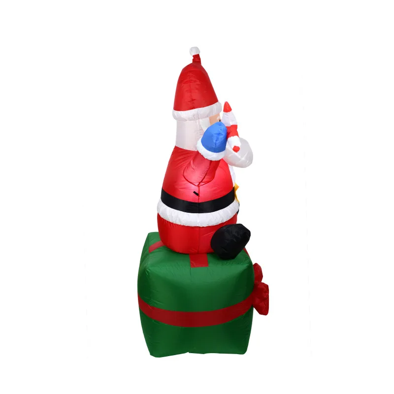Гигантский Санта Клаус, светодиодный талисман, светящиеся надувные игрушки с насосом, вечерние игрушки на Рождество, Хэллоуин