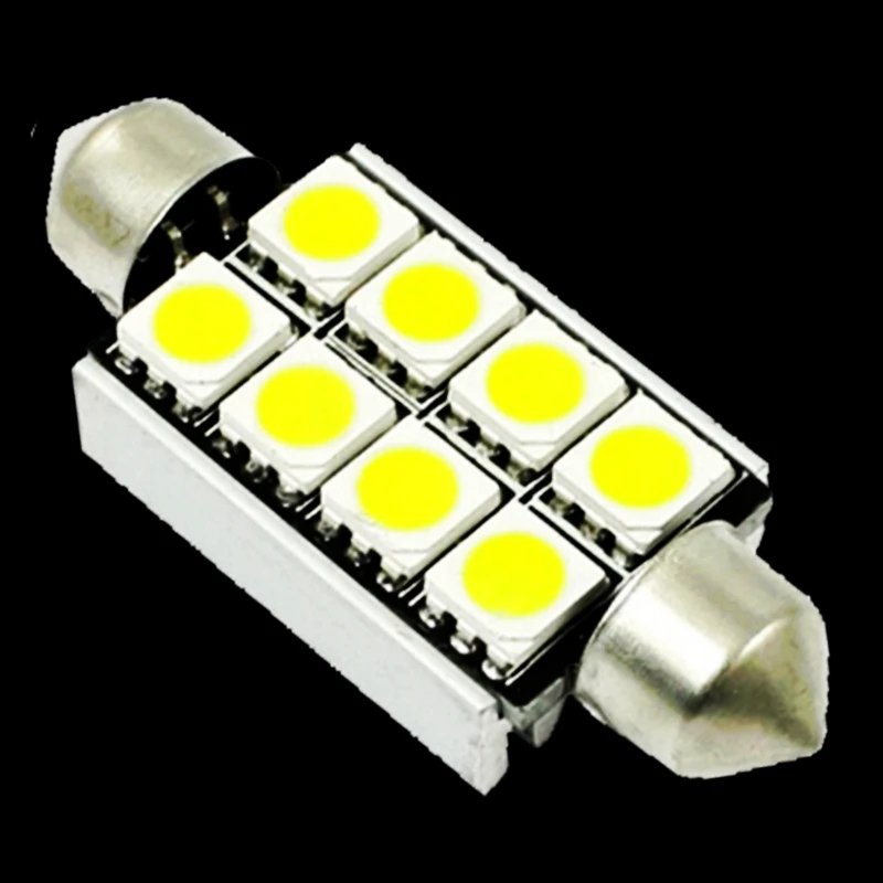 

10pcs 41mm/42mm 8 SMD 5050 LED 8 led C5W C10W CANBUS Error Free car Festoon Lights AUTO Lamp bulb white 12V