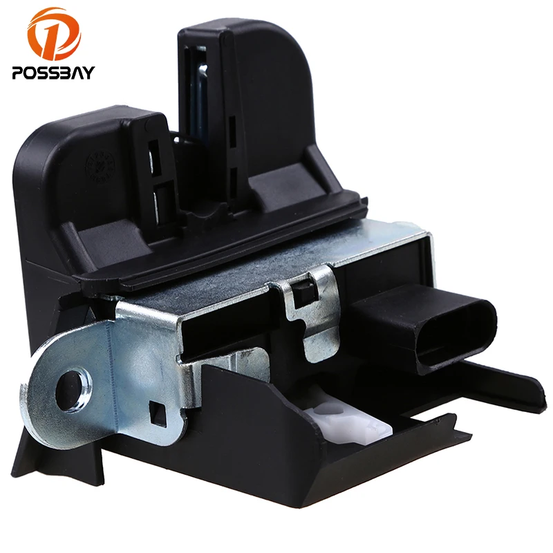 POSSBAY Black Rear Trunk Boot Lid Lock Latch Fit for VW Tiguan 2008