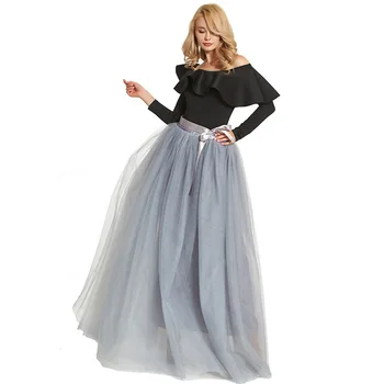 

Saia Midi Faldas Mujer Saia Longa Promotion Tutu Lolita Women's Free Shipping 2020 Summer Skirt Mopping Long Tulle Fluffy Women