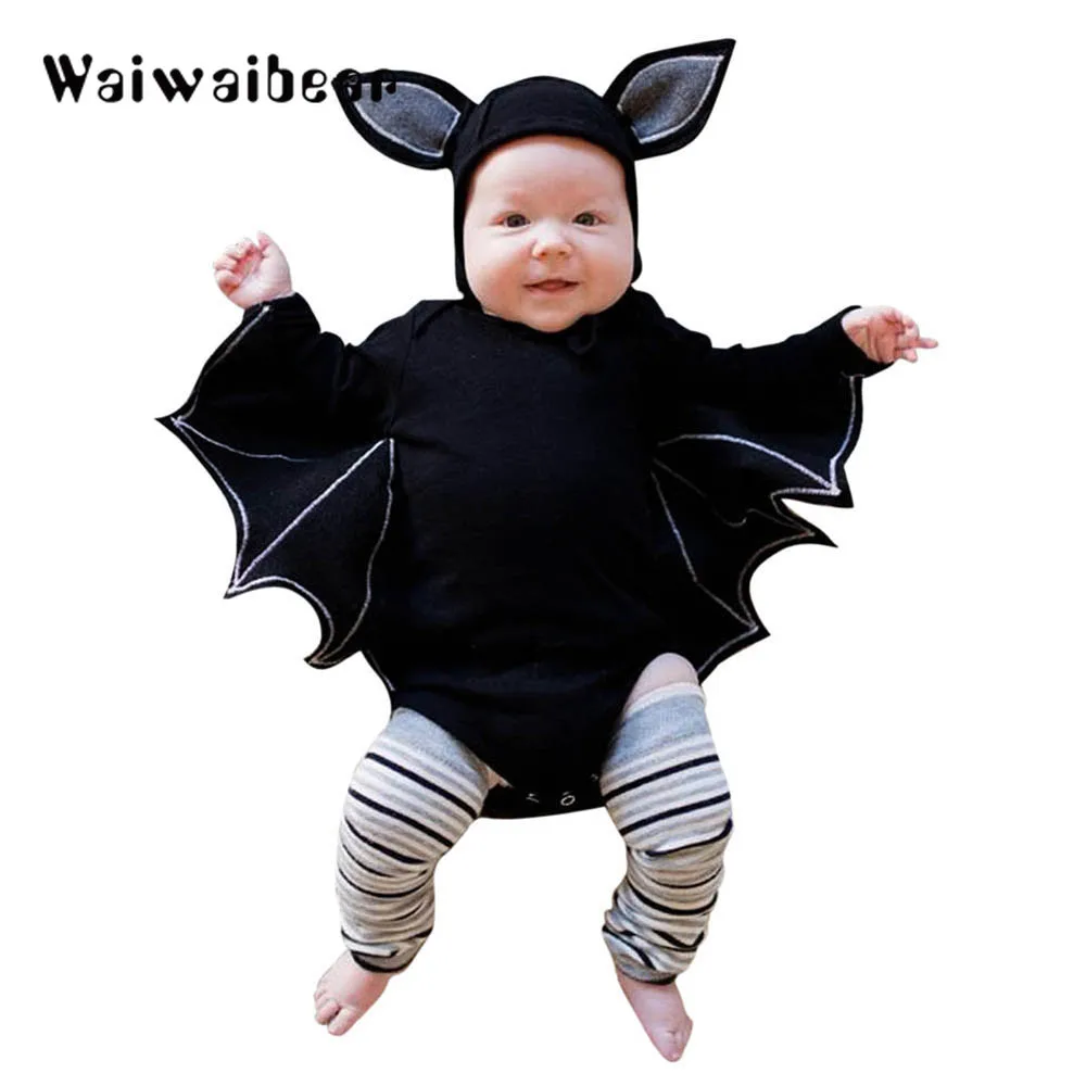 Toddler Newborn Baby Boys Girls Halloween Cosplay Costume Romper Hat Outfits US