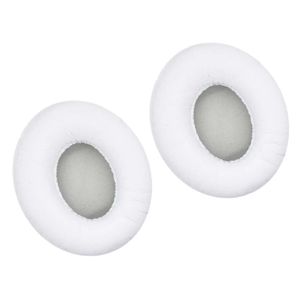 1 Pair Replacement Soft Ear Pads Earpads Cushions Covers Replacement for Beats Solo   1.0 Headset White