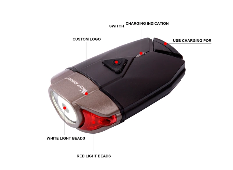 WEST BIKING цикл USB Перезаряжаемый передний свет для велосипедного шлема велосипед светодиодный руль лампы велосипедный шлем безопасность вспышка светильник фонарь