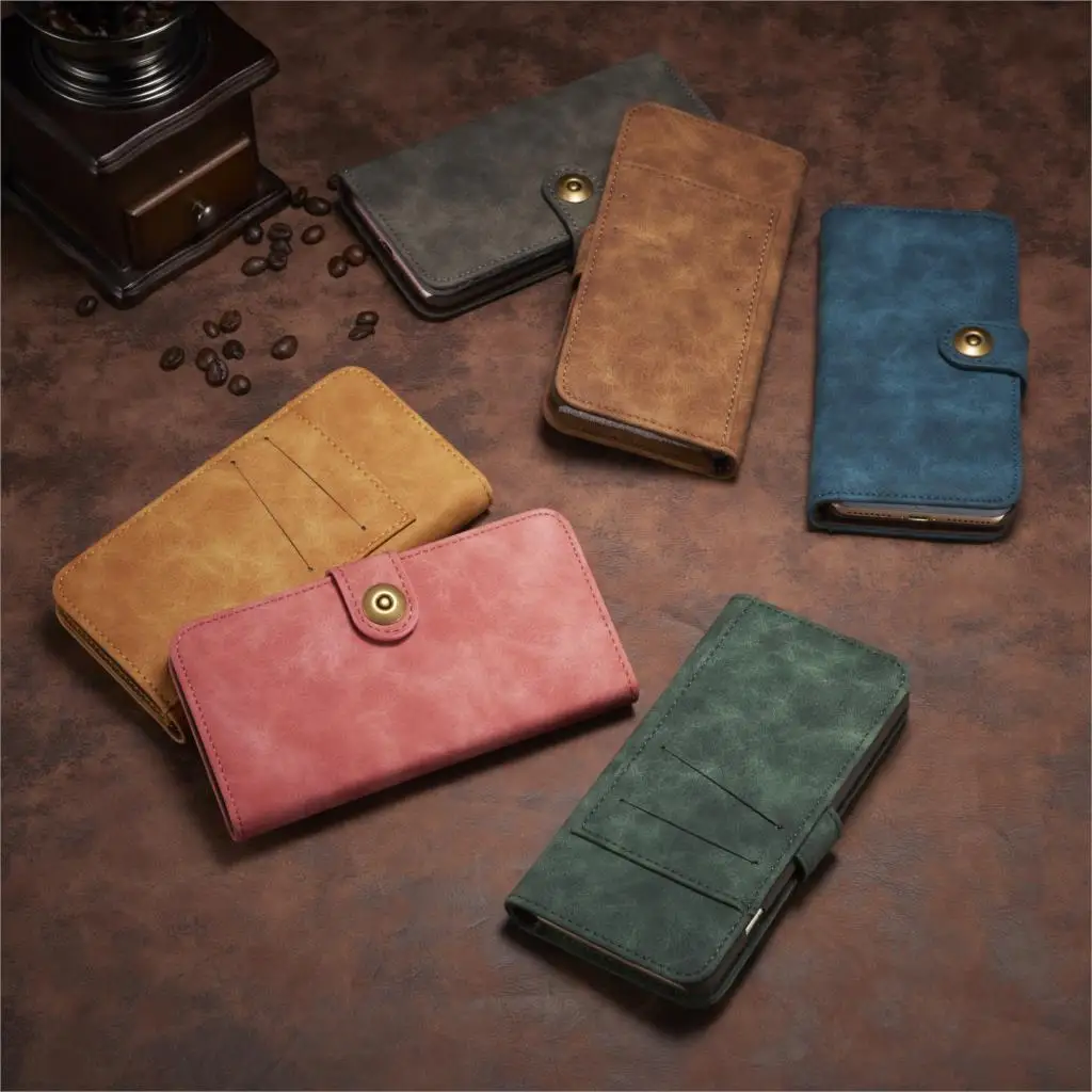 Роскошный Ретро деловой кожаный чехол-кошелек для iPhone 7 7 Plus 2 в 1, Магнитная задняя крышка для iPhone 6 6S Plus 5 5S, чехол для телефона s