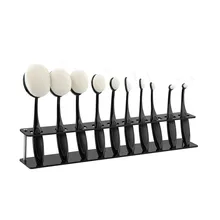 Oval Makeup Brushes Acrylic Display Holder Stand Storage Organizer Brush Showing Acrylic Rack Only No Brushes