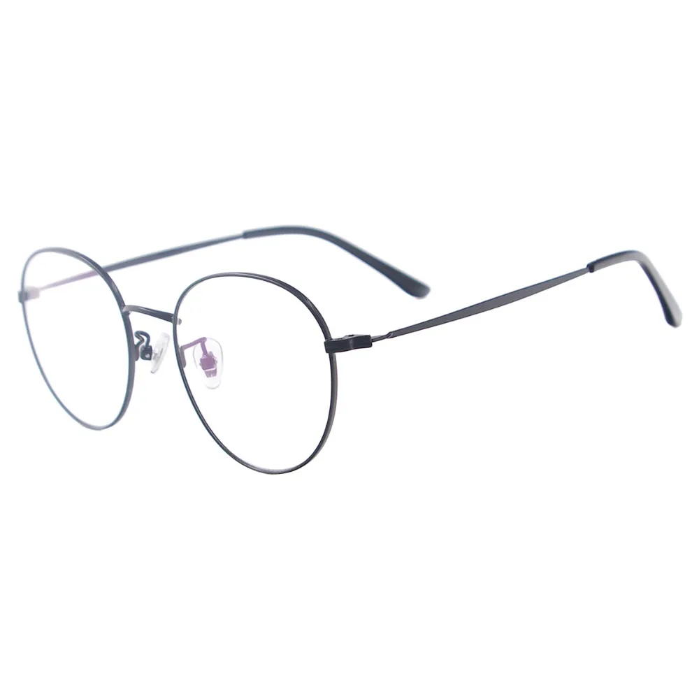 Мужские и женские металлические маленькие винтажные очки с оправой по рецепту, черные круглые очки для многофокальной близорукости, линзы для чтения