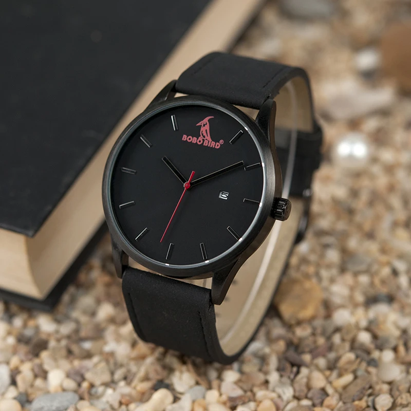 BOBO BIRD WG15 Retro Round Wrist Watch Mens Watches Top Brand Luxury Watches With Calendar Display In Gift Box