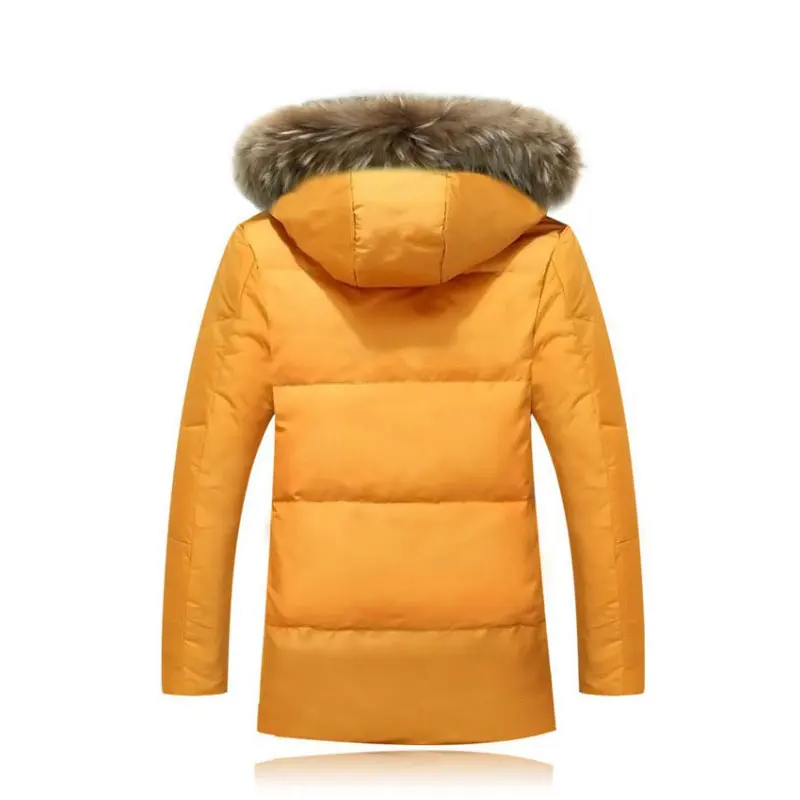 Зимняя мужская куртка, хлопковое пальто, парка, мужская куртка, утолщенная, теплая, кроличий мех, воротник, мех енота, с капюшоном, Размер 4XL, Рождественские предложения
