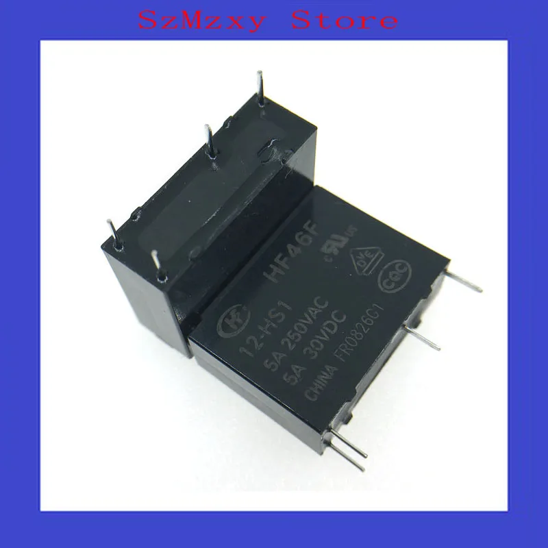 

10PCS-50PCS/LOT Relay HF46F-12-HS1 HF46F 12-HS1 HF46F-12-HS1T 12V 5A DIP4