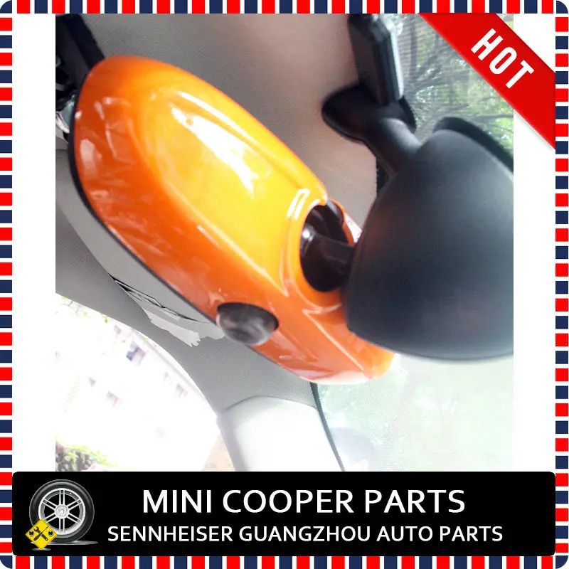 Фирменная Новинка mini cooper оранжевый стиль mini Ray ABS Материал с защитой от ультрафиолетового излучения, внутренняя зеркальная Крышка для mini cooper F56 F55(1 шт./компл