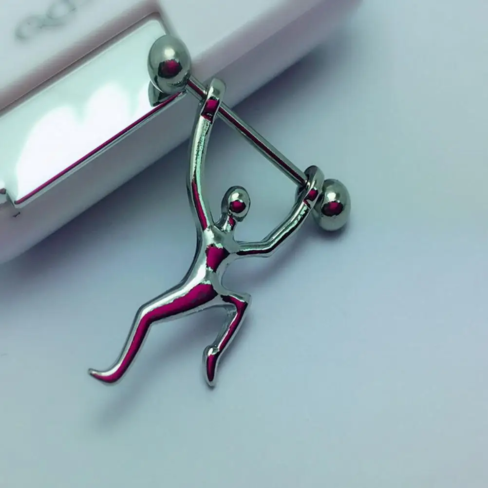 1Pc Human Sport Shield Nipple Bar Ring Body Jewelry Nipple Piercing Body Jewelry