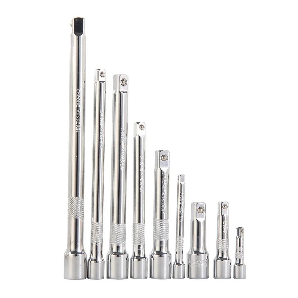 

KSEIBI Dr. Socket Drive Extension Bar Hand Tools Chrome Vanadium Stee 1/4 inch 50-150mm