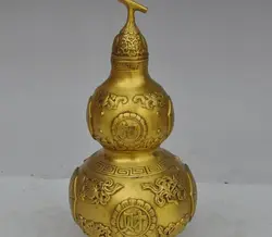 Китайский латунь 8 Восемь сокровища злые духи повезло тыквы статуя jar бутылки Танки