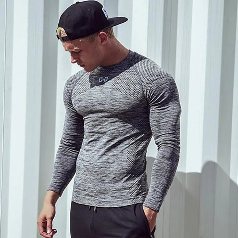 

Spring Men Sweatshirts Quickly Dry Long Sleeve T-shirt Sport Top Running Jogger Fitness Training Workout Sport Shirts Sportswear