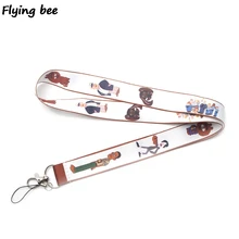 Flyingbee Brickleberry Cute Keychain lanyard Badge Lanyards Mobile Phone Rope Keyring Key Lanyard Neck Strap Accessories X0275