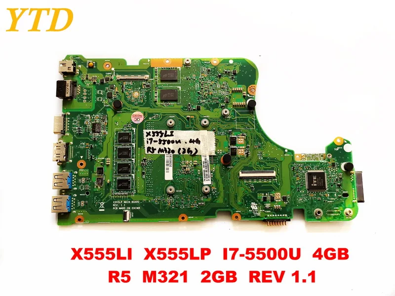  Original for ASUS X555LP X555LI laptop motherboard X555LI X555LP I7-5500U 4GB R5 M321 2GB REV 1.1 t