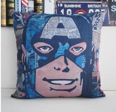 الأمريكية كاريكاتير سوبرمان سبايدرمان عجب امرأة وسادة غطاء وسادة حالة مكتب أريكة رمي المخدة ديكور المنزل وسادة غطاء