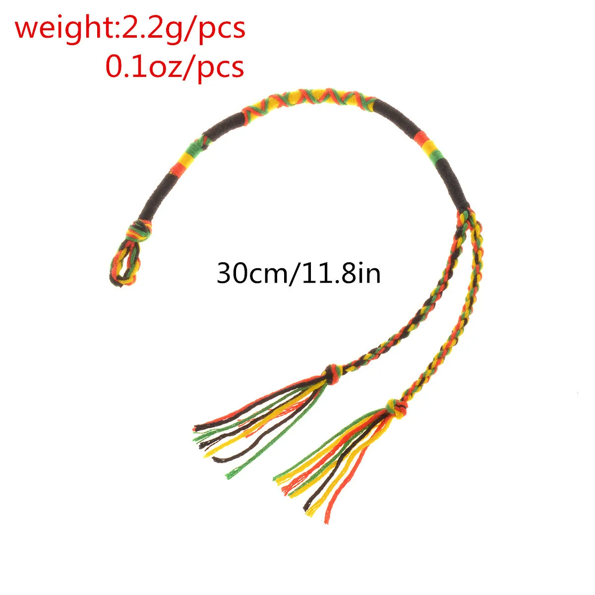 1PC Bohemian vintage ethnic style handmade cotton woven rope tassel hair band
