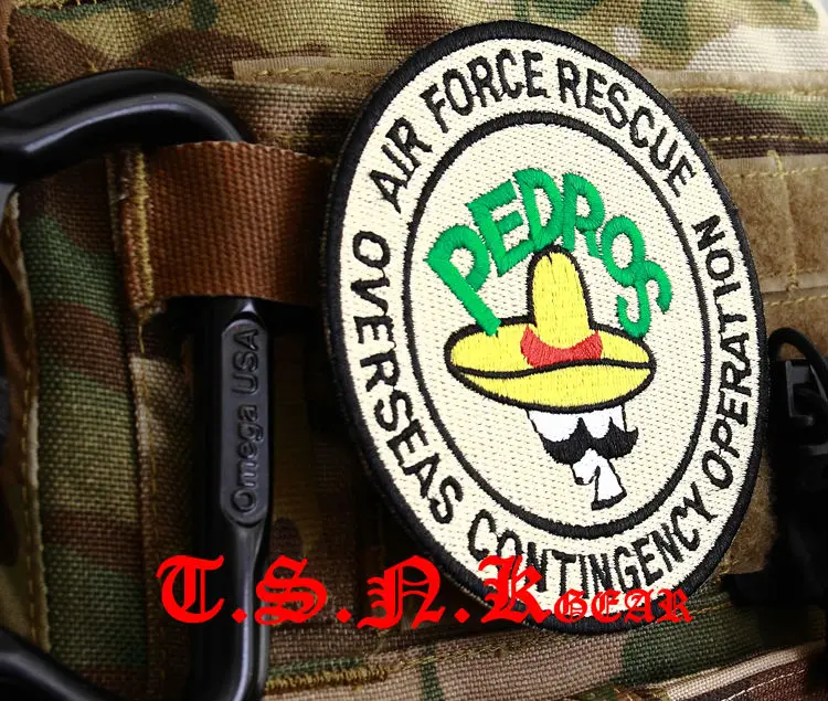 Военная нашивка армейская Военная женская кожаная куртка "PararescueJumper/PJ/PEDROS" Armlet/Badge/подплечник