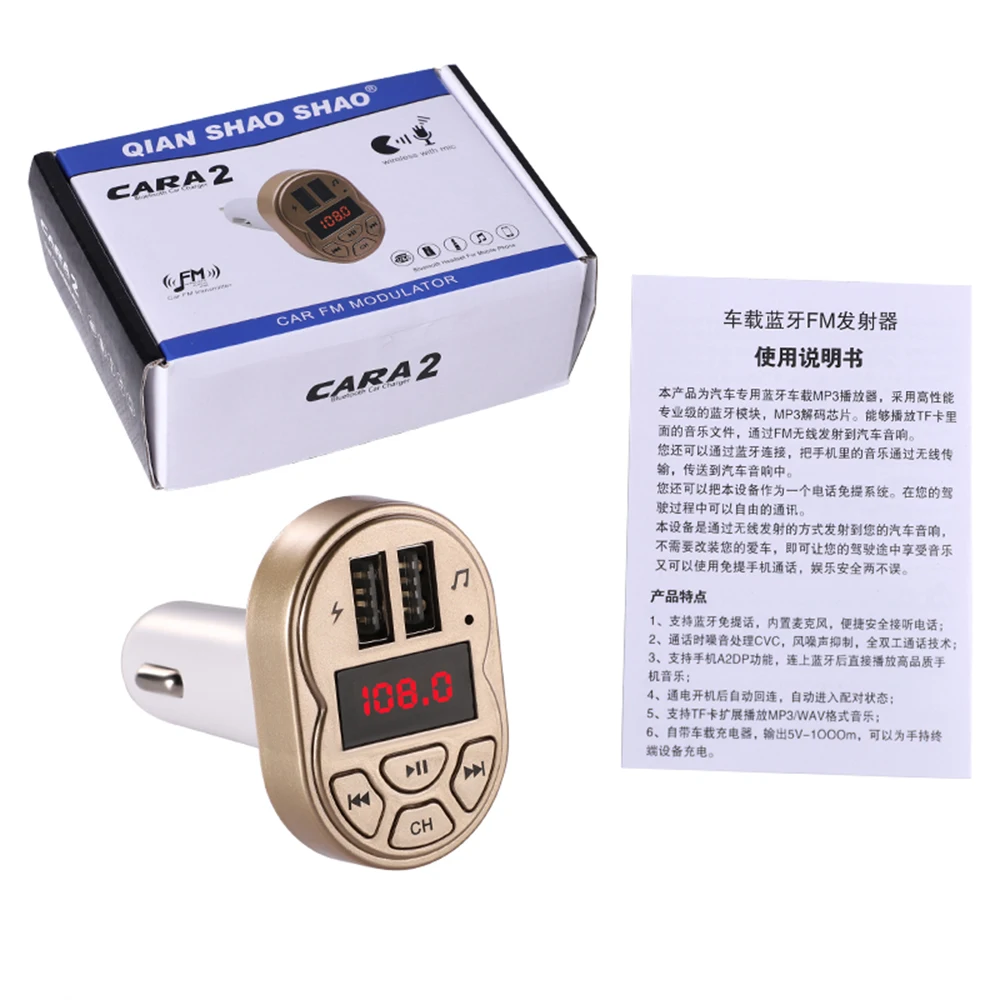 FM передатчик Aux модулятор Bluetooth Handsfree Car Kit аудиомагнитолы Автомобильные MP3 плееры с 3.1A Quick Charge двойной зарядное устройство usb